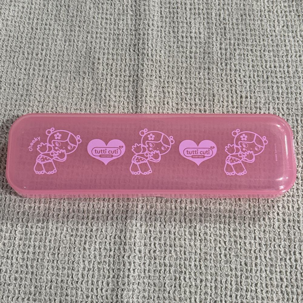 Tutti Cuti Santoro Pink Storage Pencil Case Vintage 2002 Used